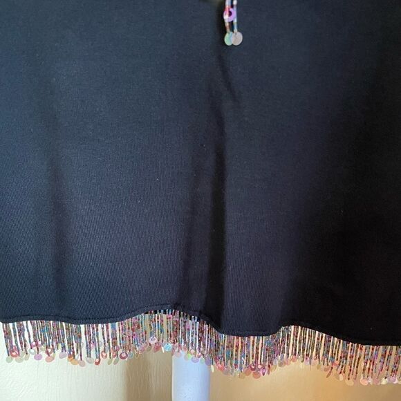 Unique Beaded Short Sleeve Sweater! Must See! Size Medium Petite, MP - Picture 3 of 6